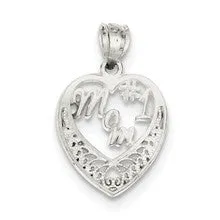 #1 Mom Charm in Sterling Silver