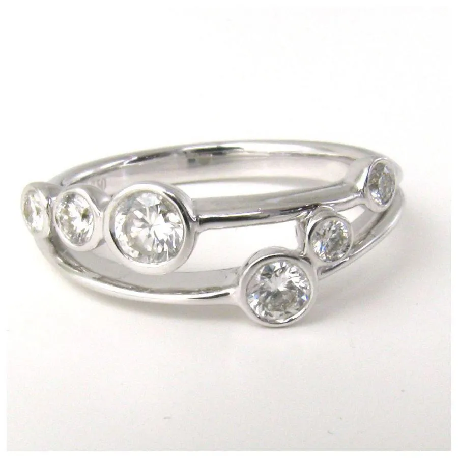 18ct White Gold 6 Di R/O Bubble Ring