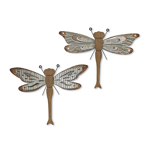 20"H Dragonfly Wall Decor, 2 Ast