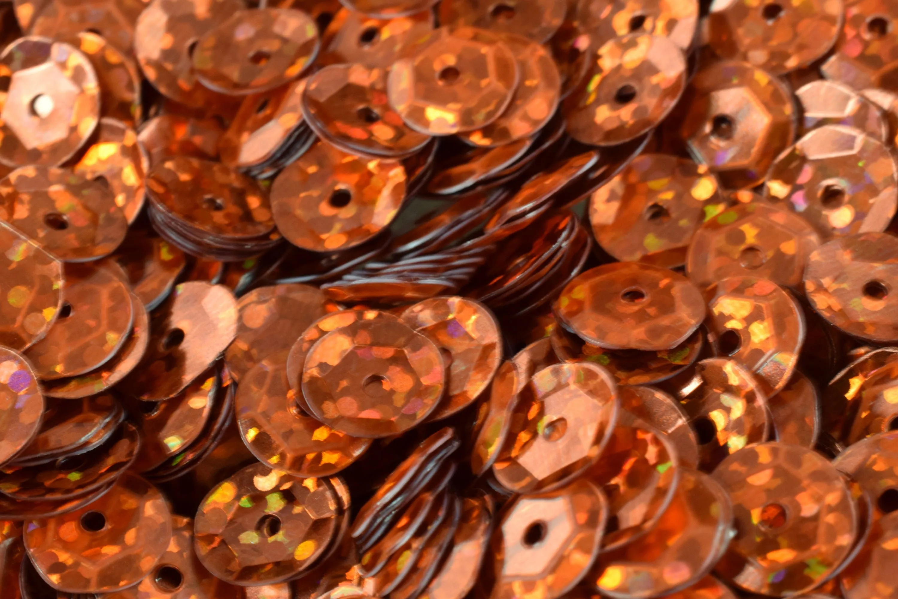 3/4/6mm Orange Copper Cup Glossy Sequins Sheen Round Sequins/Loose Paillettes,Wholesale Sequins,Shimmering Sequin Apparel