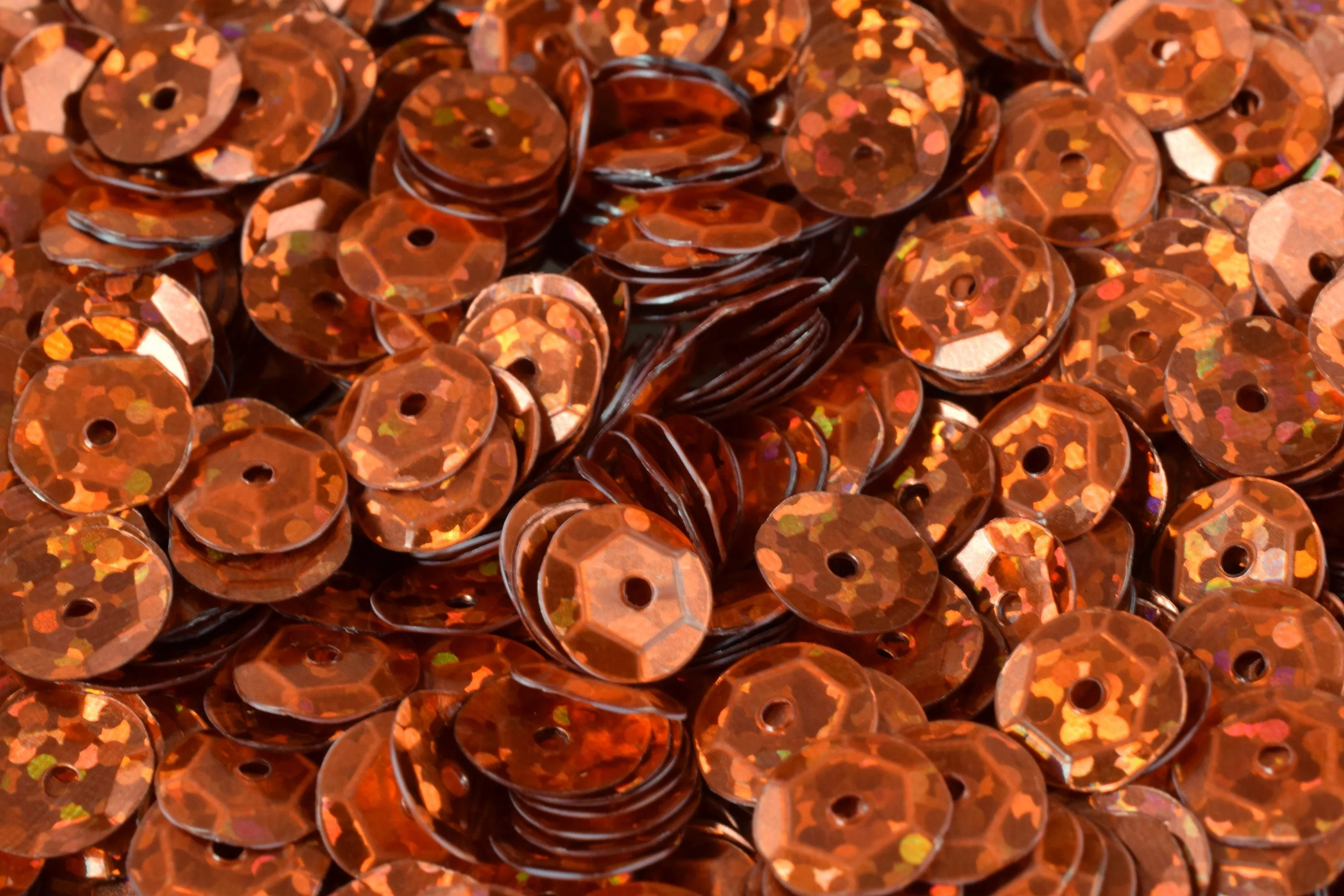 3/4/6mm Orange Copper Cup Glossy Sequins Sheen Round Sequins/Loose Paillettes,Wholesale Sequins,Shimmering Sequin Apparel