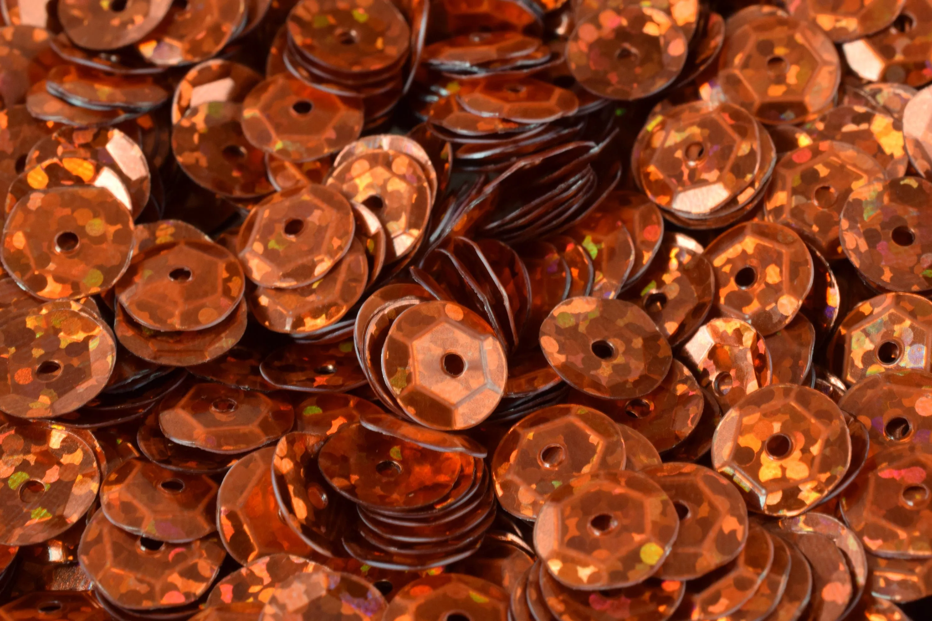 3/4/6mm Orange Copper Cup Glossy Sequins Sheen Round Sequins/Loose Paillettes,Wholesale Sequins,Shimmering Sequin Apparel