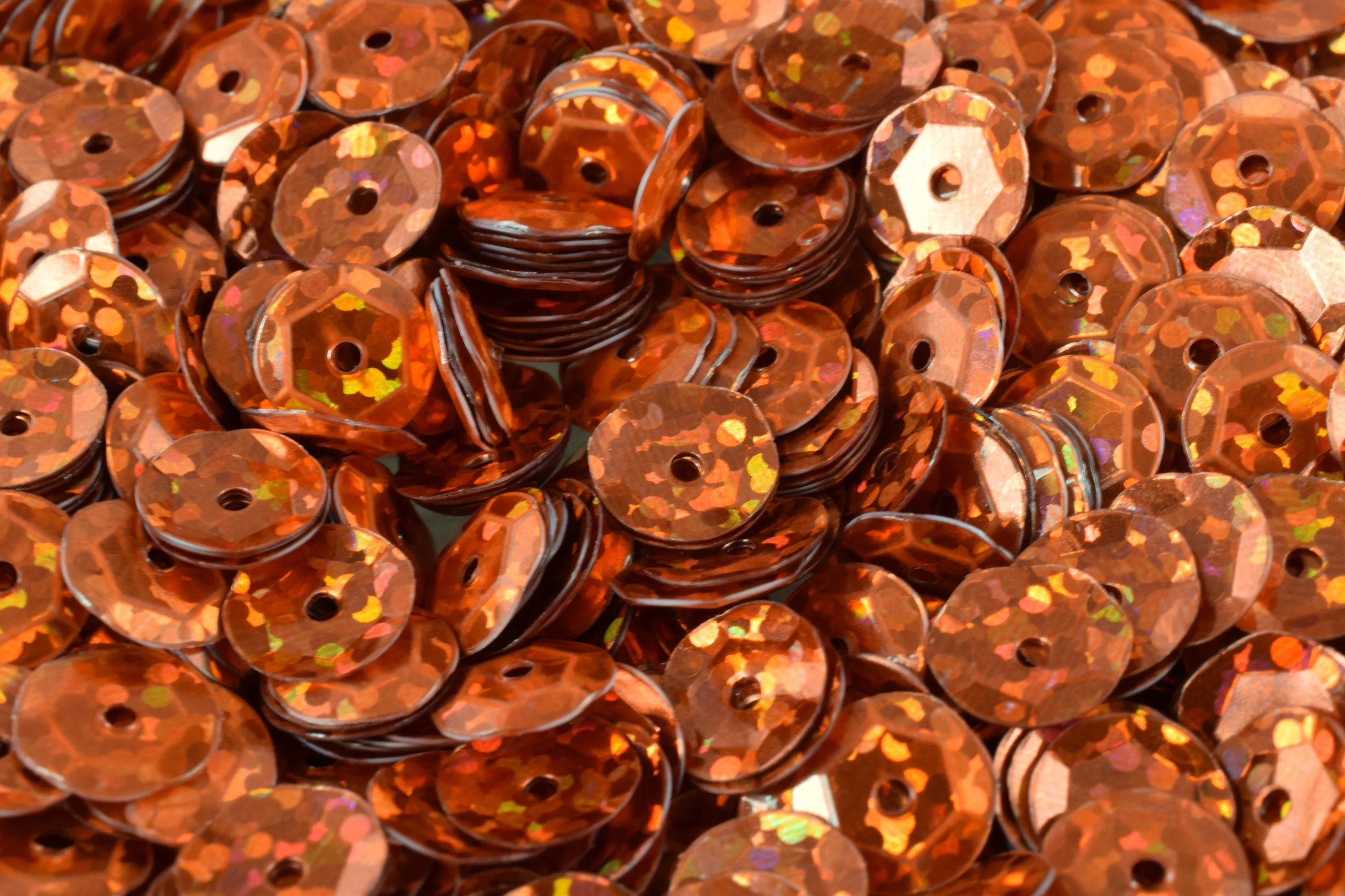 3/4/6mm Orange Copper Cup Glossy Sequins Sheen Round Sequins/Loose Paillettes,Wholesale Sequins,Shimmering Sequin Apparel