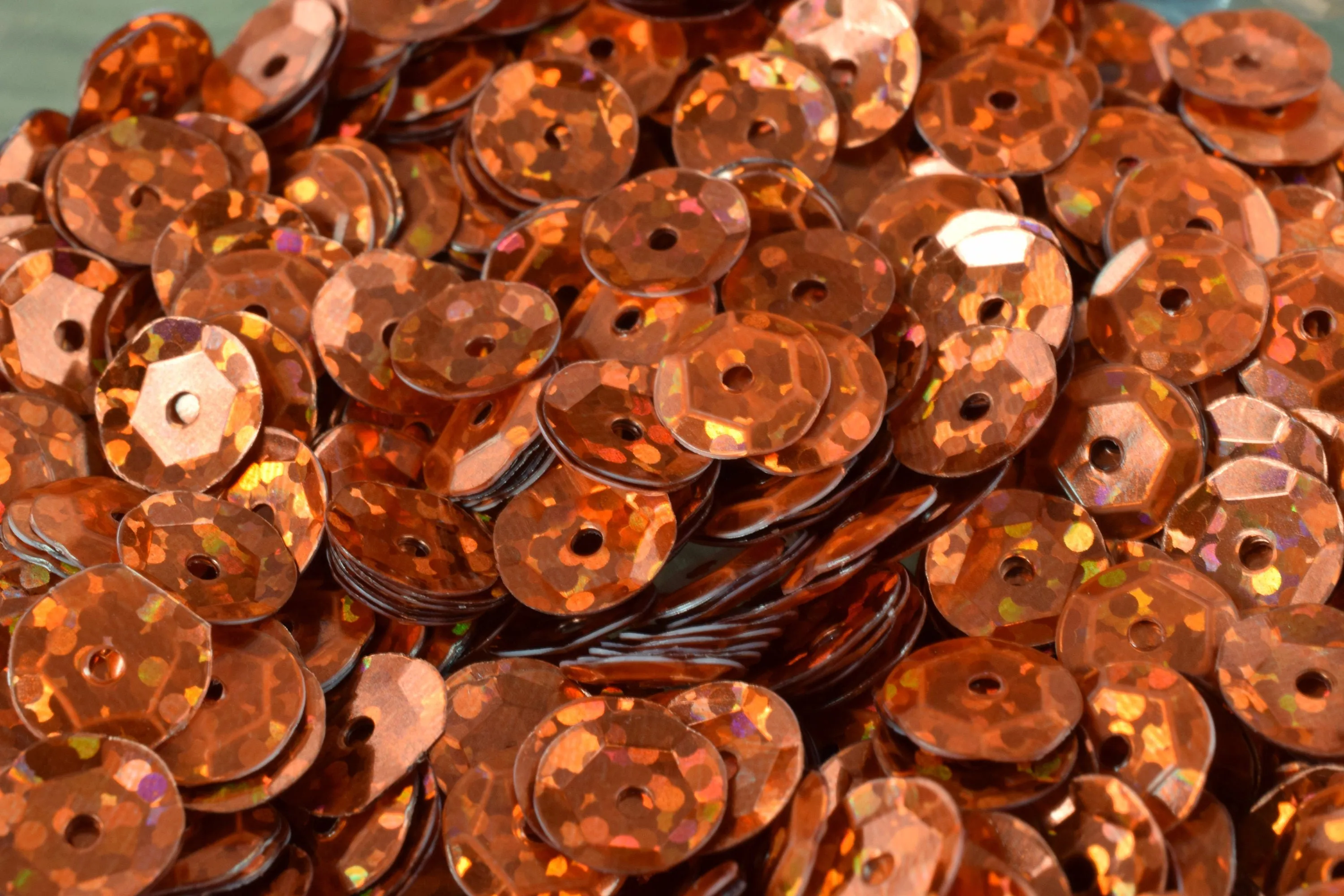 3/4/6mm Orange Copper Cup Glossy Sequins Sheen Round Sequins/Loose Paillettes,Wholesale Sequins,Shimmering Sequin Apparel