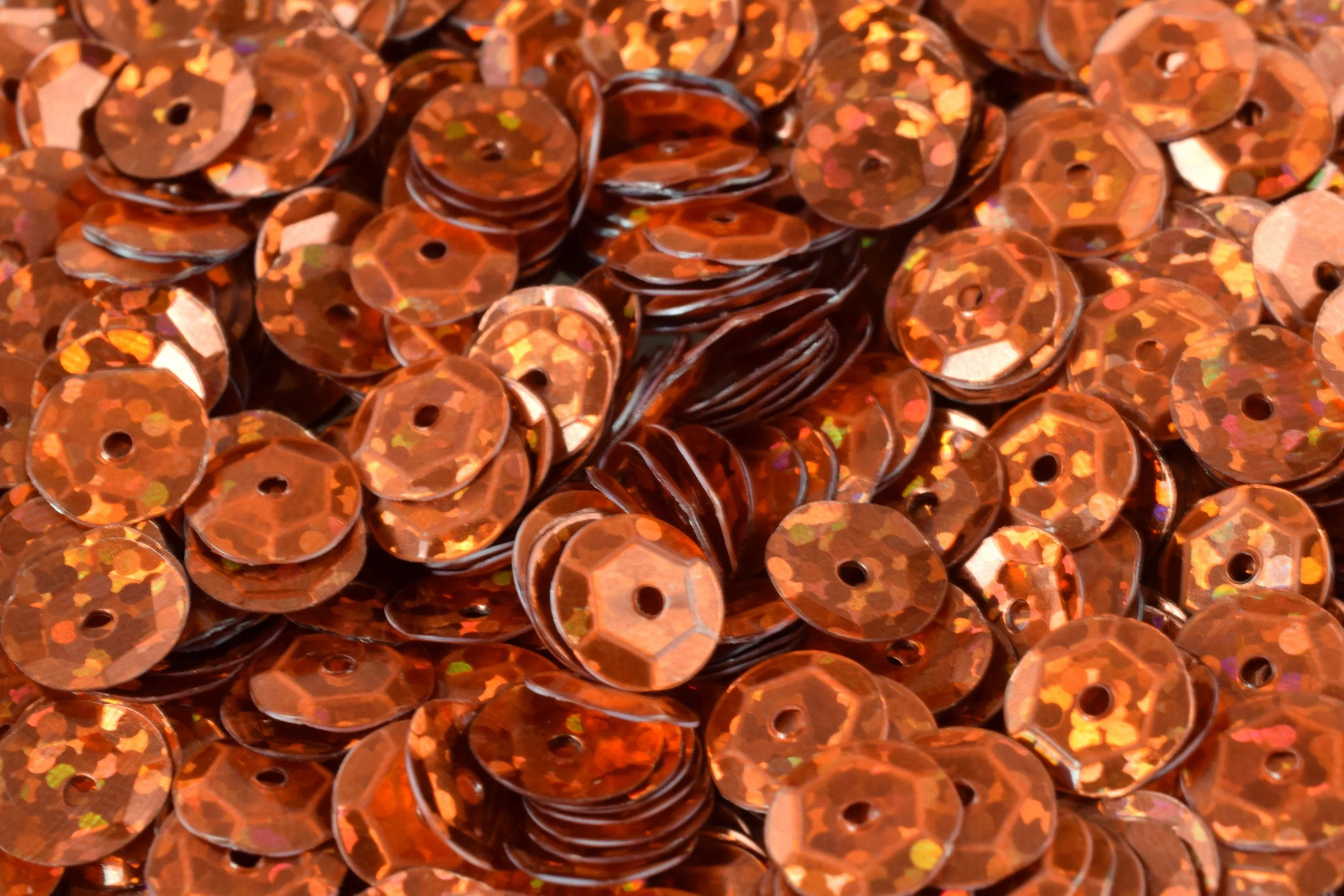 3/4/6mm Orange Copper Cup Glossy Sequins Sheen Round Sequins/Loose Paillettes,Wholesale Sequins,Shimmering Sequin Apparel