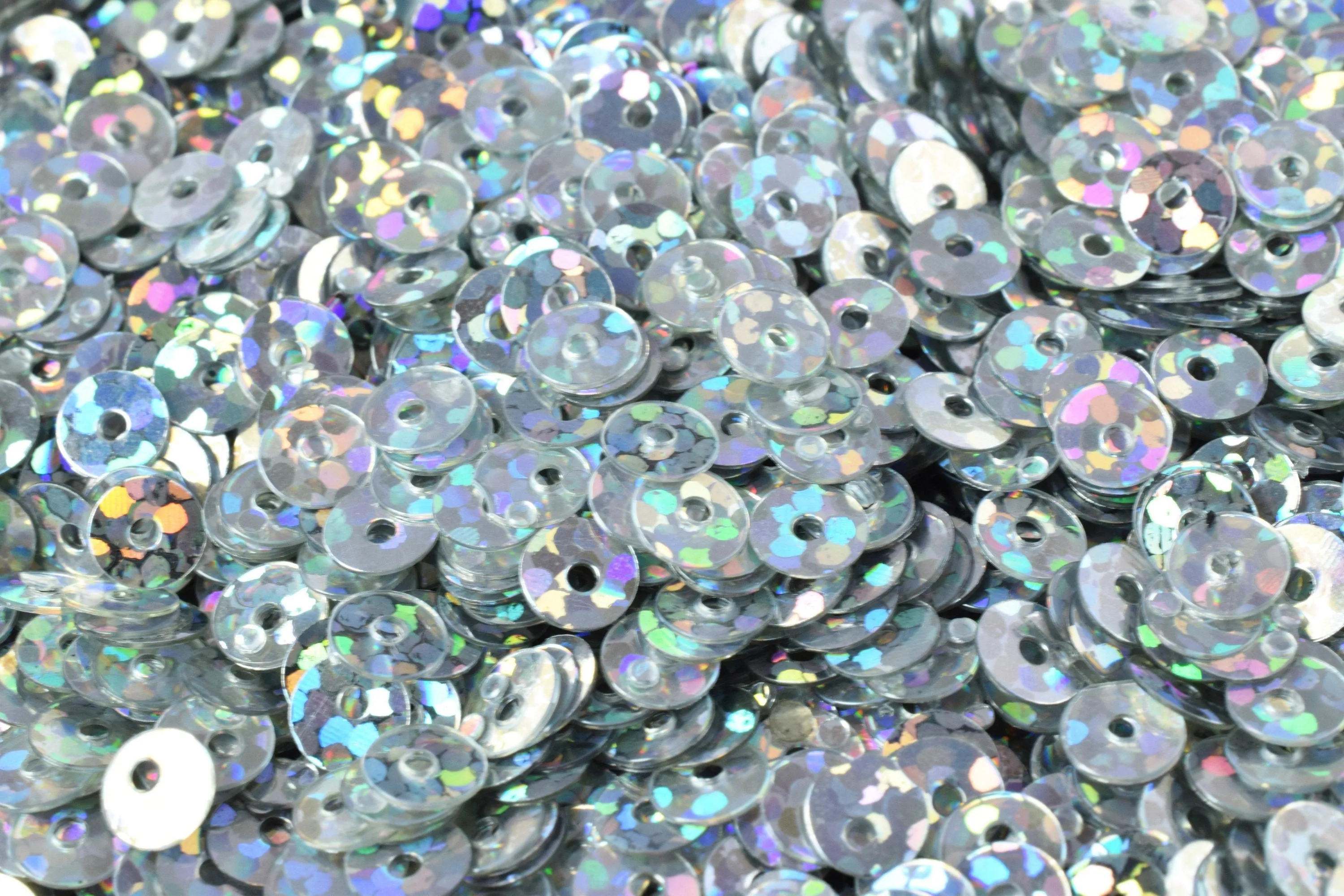 3/4/6mm Silver Iridescent Sequins Sheen Round Sequins/Loose Paillettes,Wholesale Sequins,Shimmering Sequin Apparel,Shoe Decor