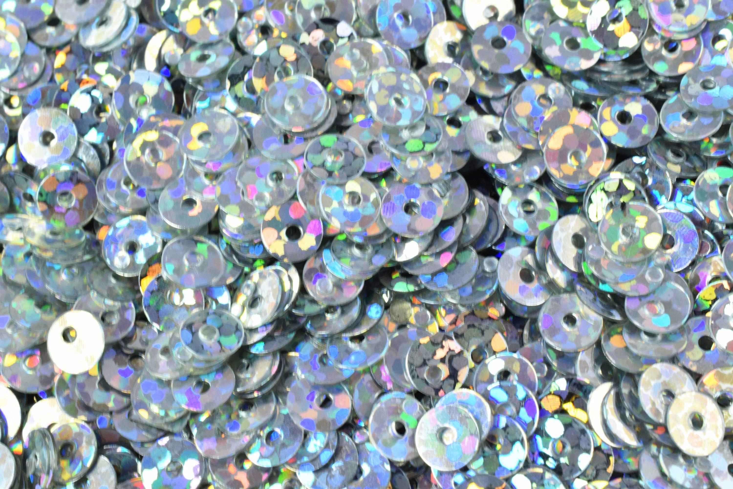 3/4/6mm Silver Iridescent Sequins Sheen Round Sequins/Loose Paillettes,Wholesale Sequins,Shimmering Sequin Apparel,Shoe Decor