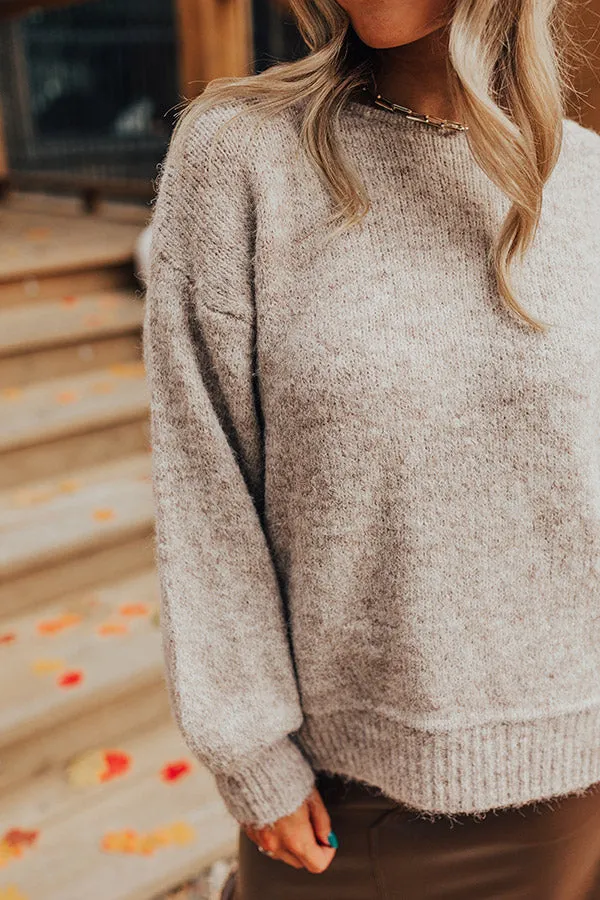 Afternoon Date Knit Sweater in Light Taupe