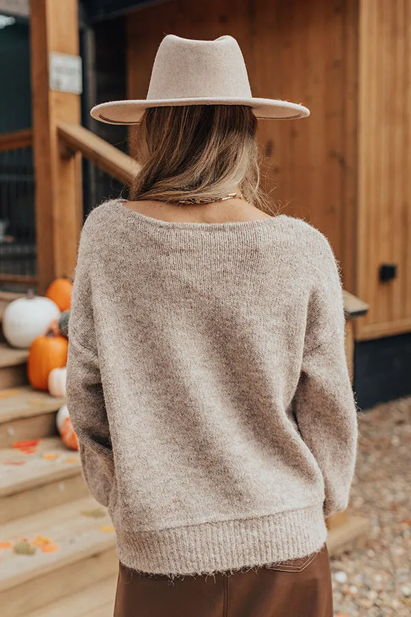 Afternoon Date Knit Sweater in Light Taupe