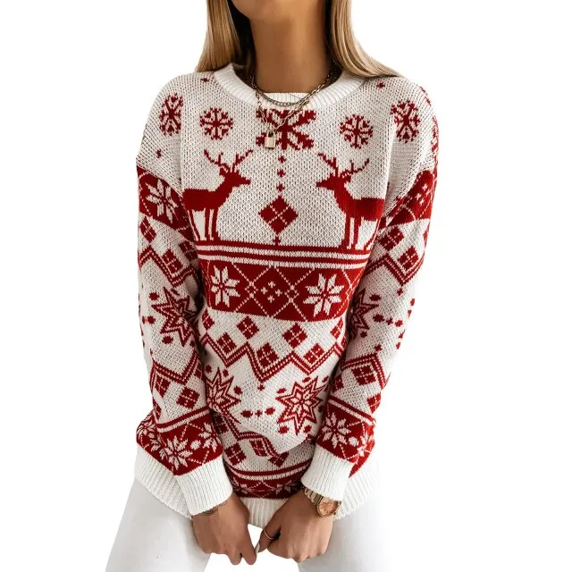 Amy Fashion - Christmas Santa Snowflake Sweaters