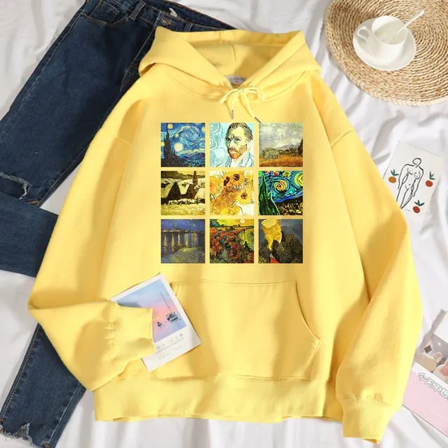 Amy Fashion - Crew Neck Sweatshirt Fleece Loose Hoodies