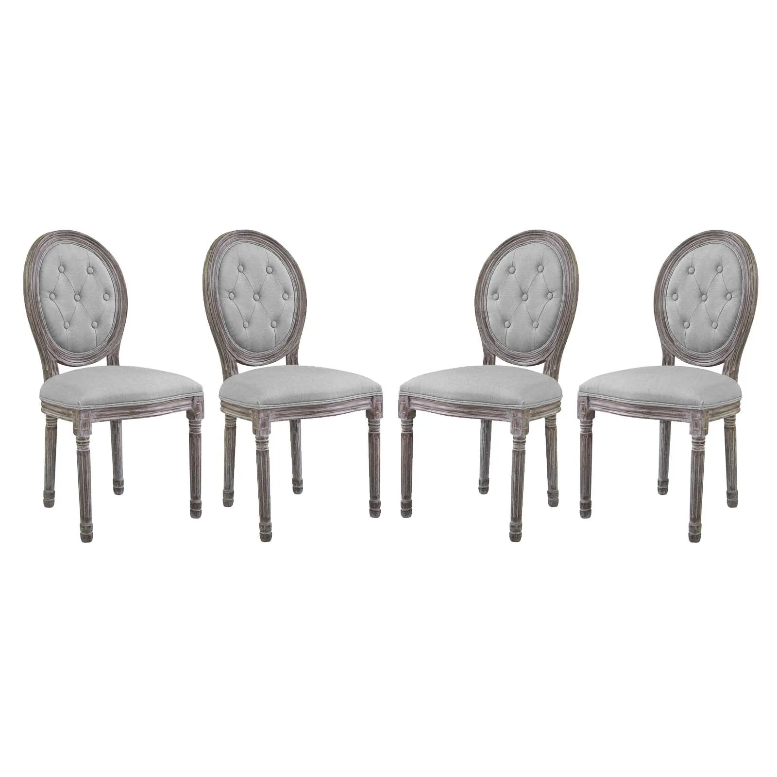 Arise Dining Side Chair Upholstered Fabric Set of 4 by Modway