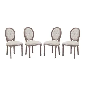 Arise Dining Side Chair Upholstered Fabric Set of 4 by Modway