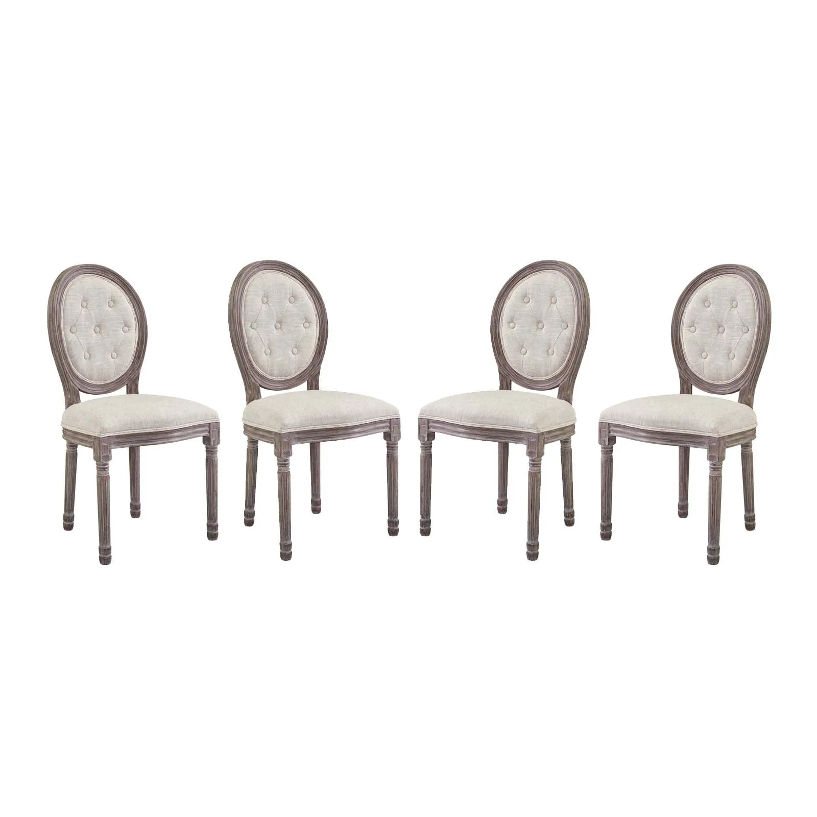 Arise Dining Side Chair Upholstered Fabric Set of 4 by Modway