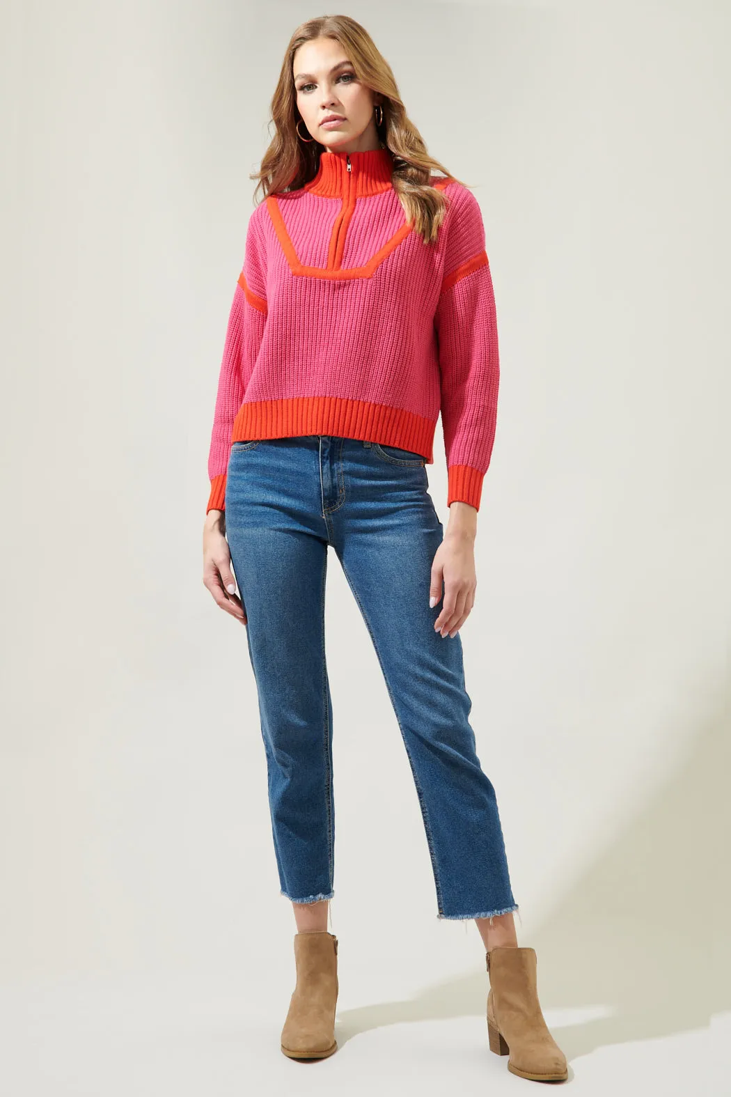 Arlington Ribbed Collared Pullover Sweater