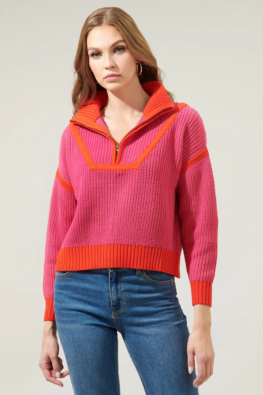 Arlington Ribbed Collared Pullover Sweater