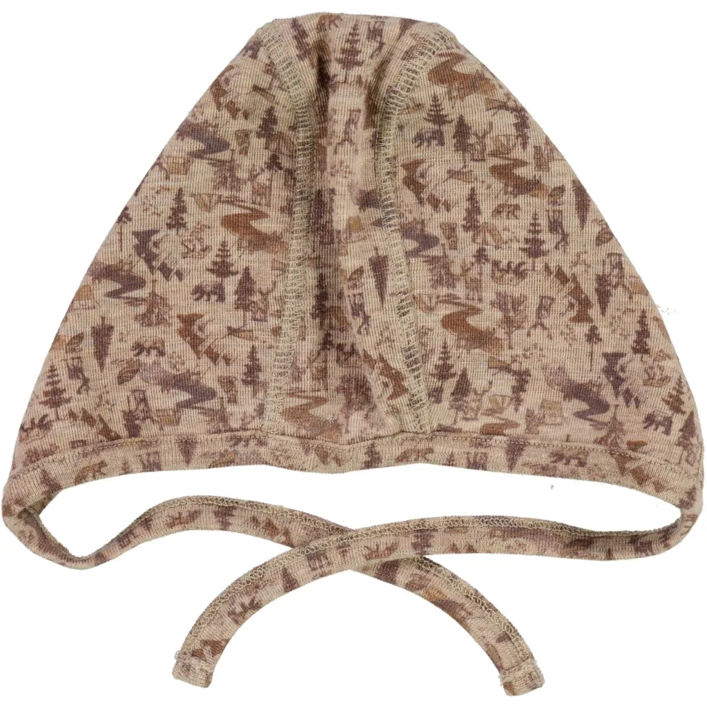 Baby Rib Cap Wool - khaki wild life