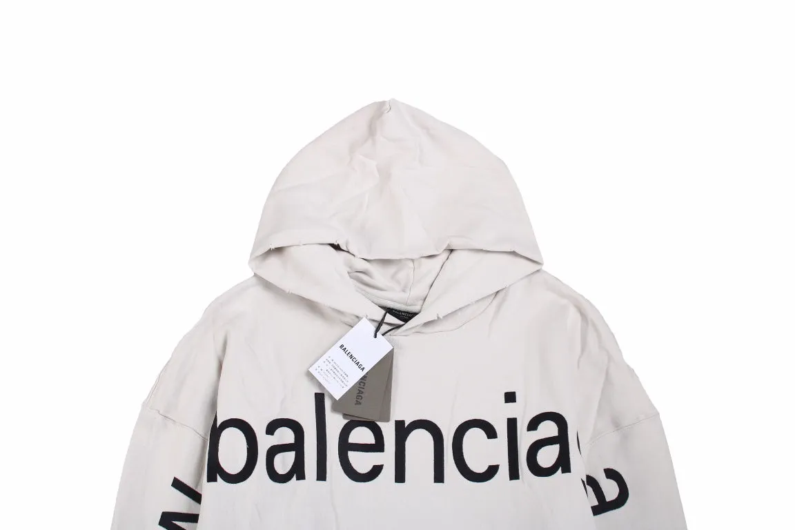 Balenciaga Off-White Oversized Hoodie