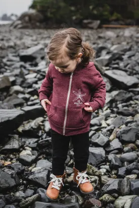 Beach Rose AK Starfish Co. Children's Triblend Zipped Hoody