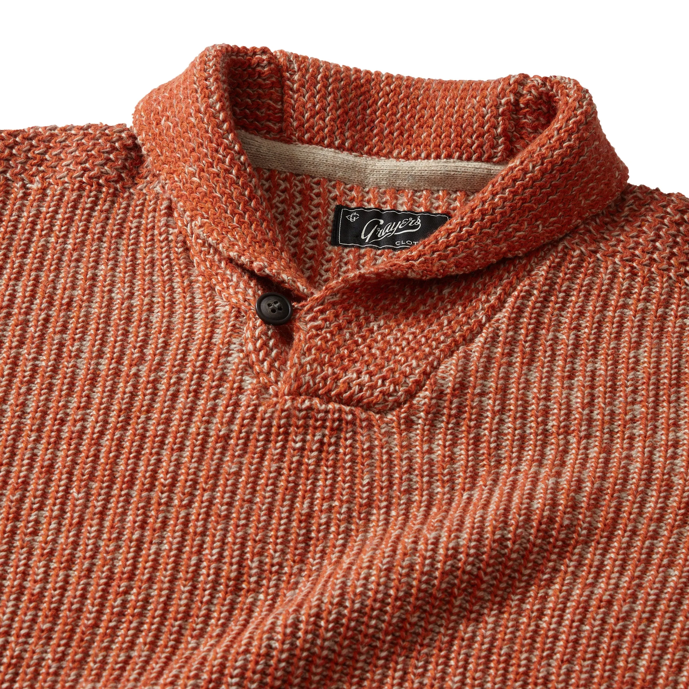 Belmont Plaited Shawl Pullover - Burnt Orange