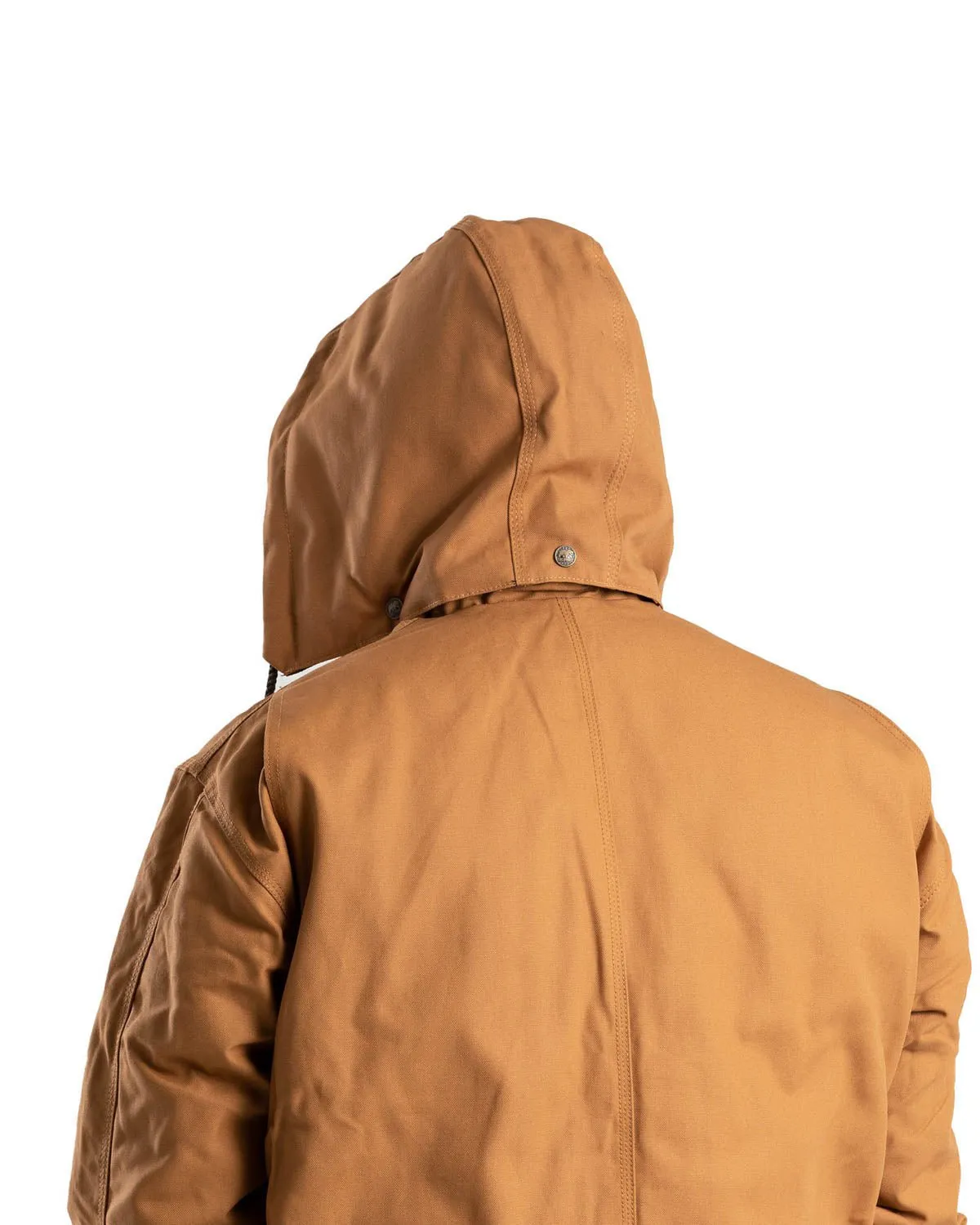 Berne Mens Brown Duck 100% Cotton Optional Snap-on Hood