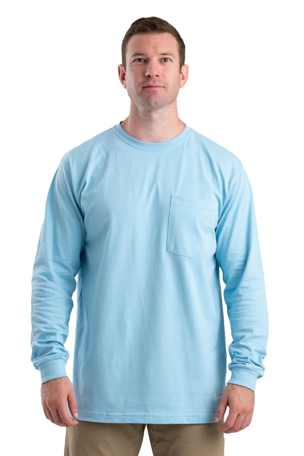 Berne Mens Carolina Cotton Blend Heavyweight Pocket Tee L/S