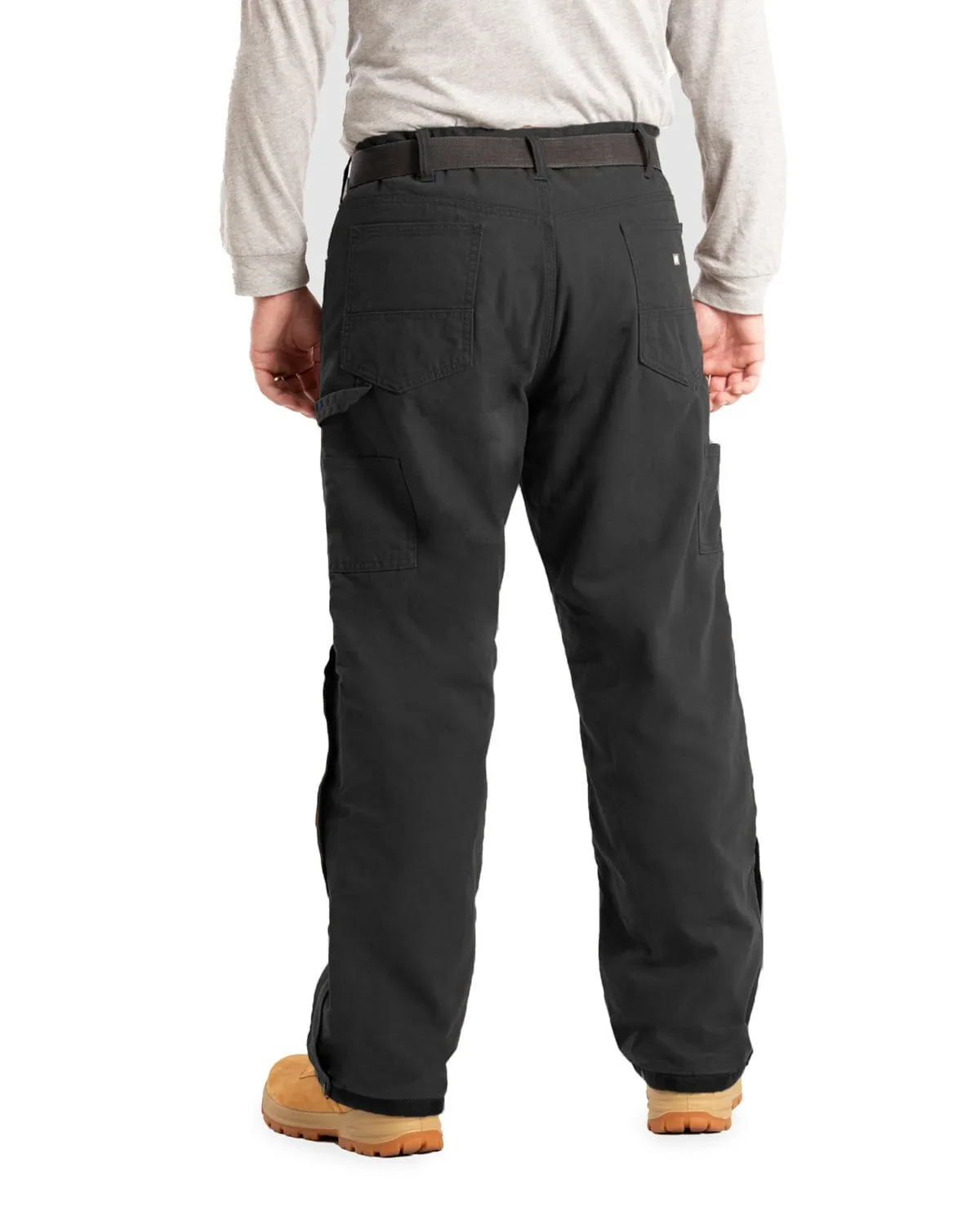 Berne Mens Highland Washed Duck Insulated Outer Black 100% Cotton Pants