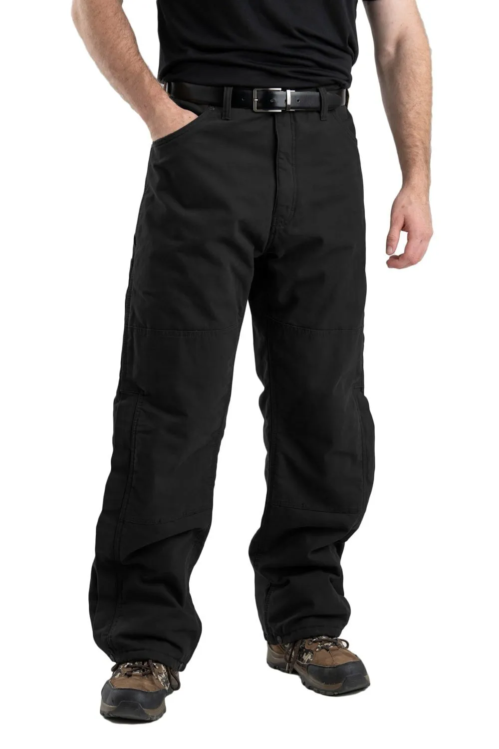 Berne Mens Highland Washed Duck Insulated Outer Black 100% Cotton Pants