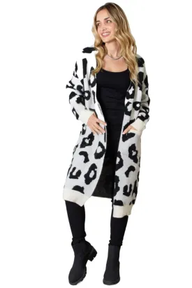 BiBi Leopard Open Front Cardigan