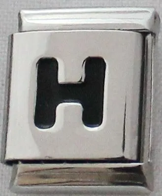 Black Letter H 13mm Charm