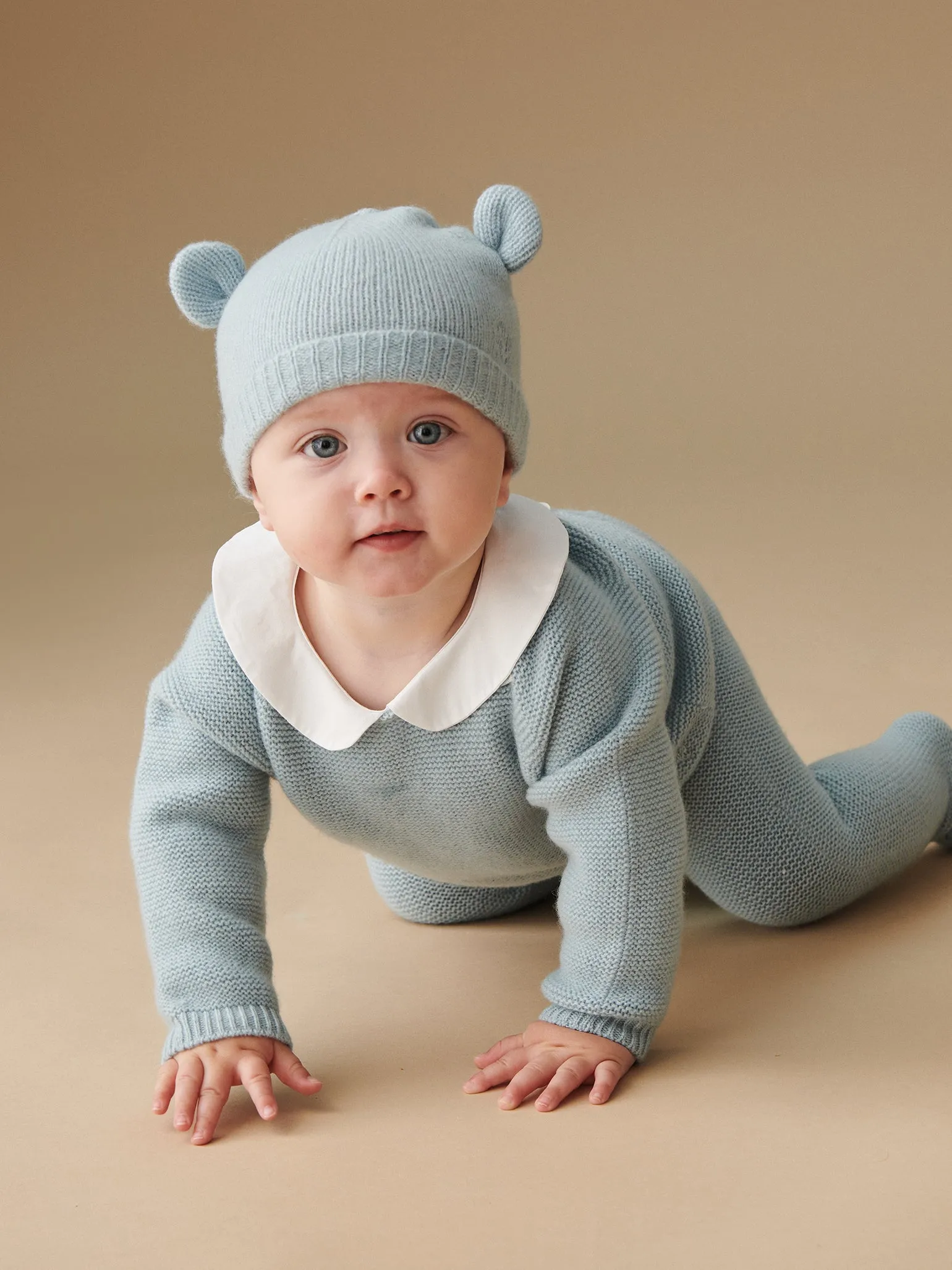 Blue Palmira Cashmere Baby Set