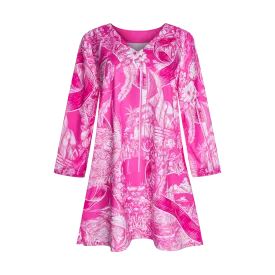 BREAST CANCER TUNIC DRESS-PINK