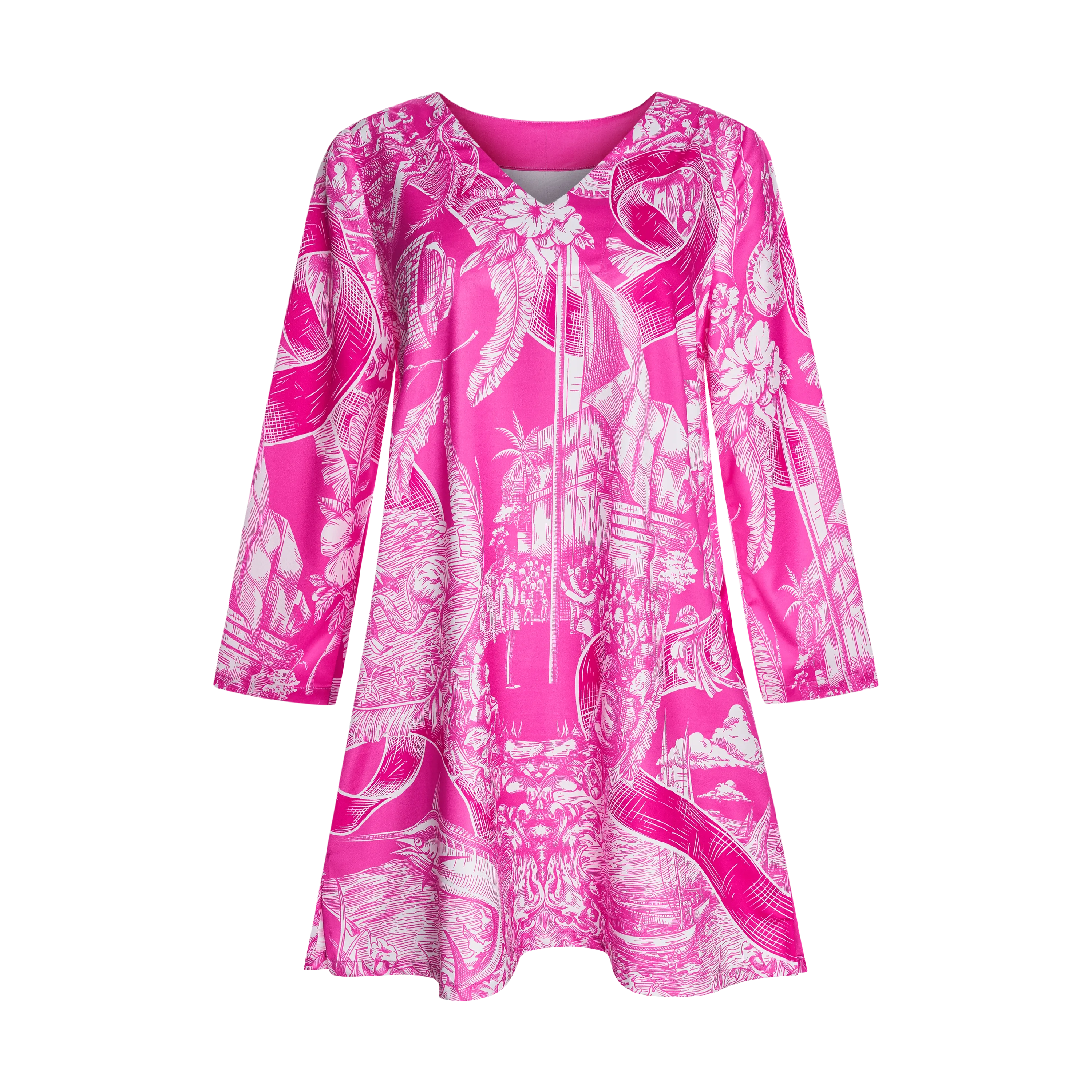 BREAST CANCER TUNIC DRESS-PINK