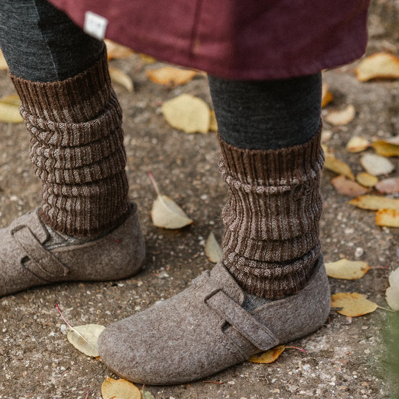 Brioche Rib Knit Legwarmers in 100% Baby Alpaca (Kids-Adults)