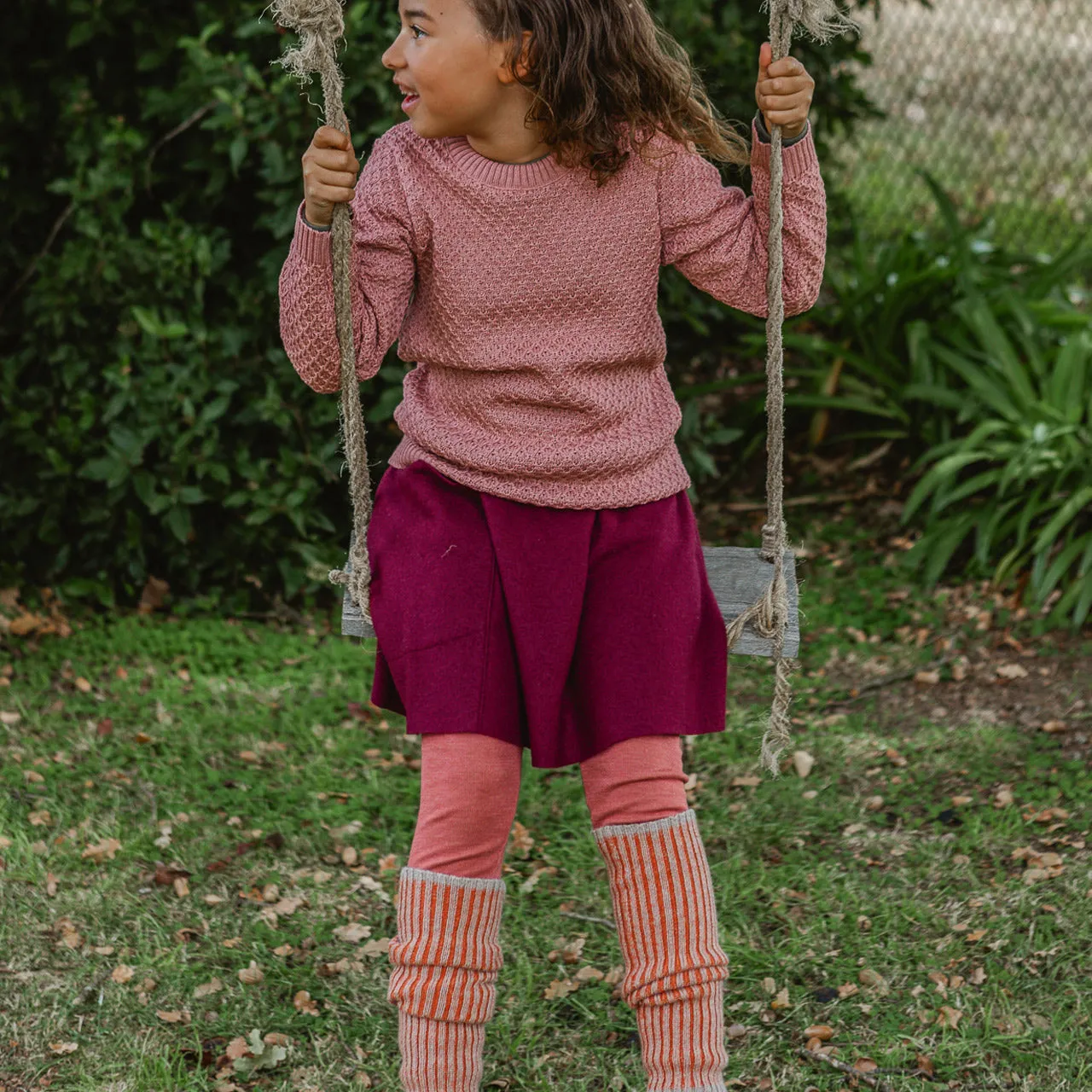 Brioche Rib Knit Legwarmers in 100% Baby Alpaca (Kids-Adults)