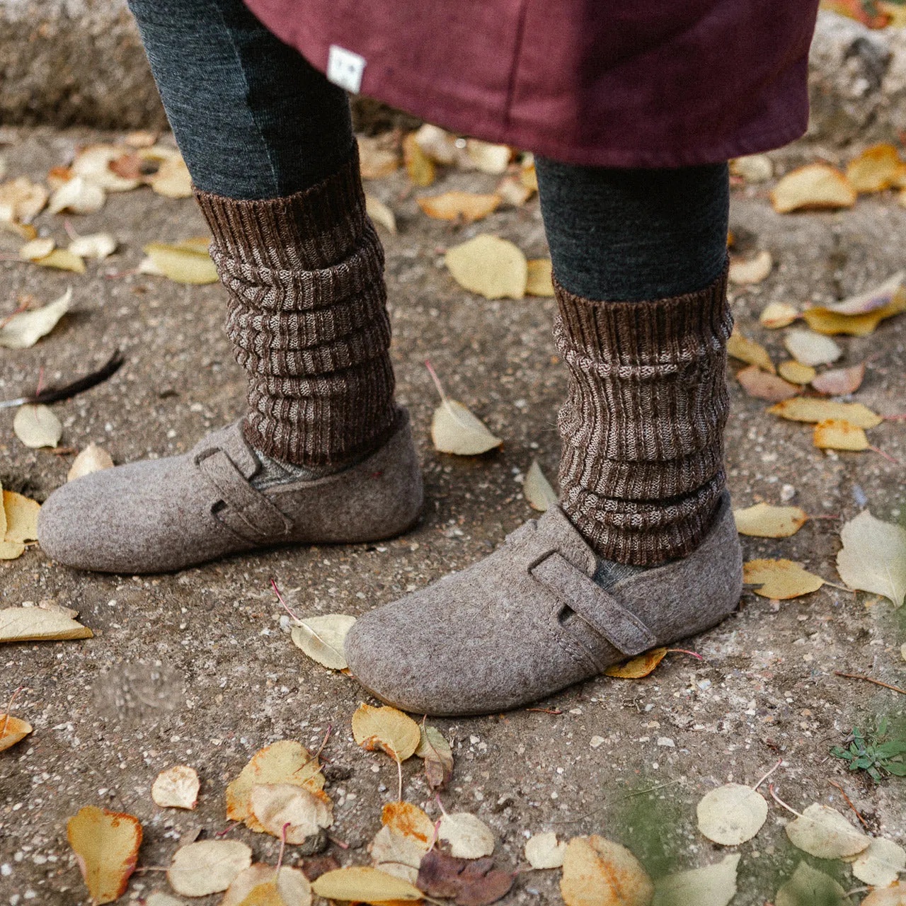 Brioche Rib Knit Legwarmers in 100% Baby Alpaca (Kids-Adults)