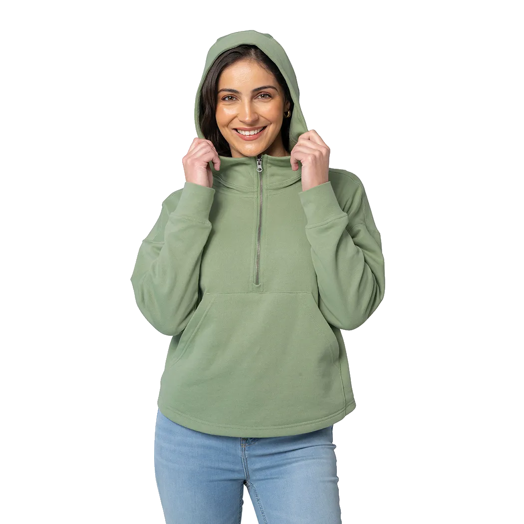 C2427 Women's Willow Scallop Hem Hoodie