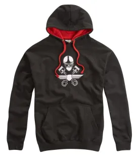 Cafe Racer Crossed Pistons Hooded Top Red