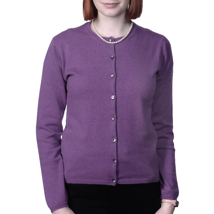 Cambric Cashmere Crew Cardigan 1 Ply