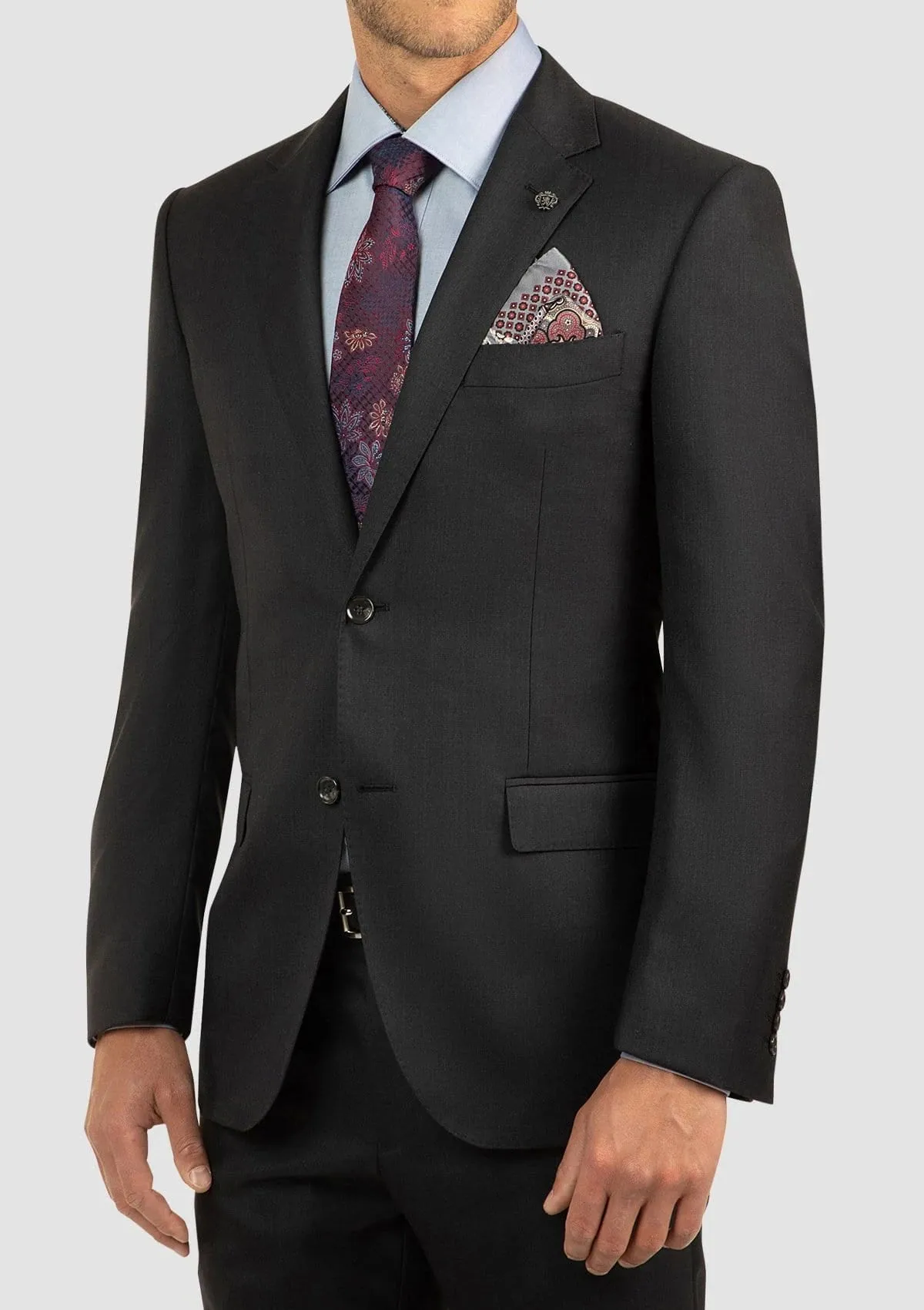 CAMBRIDGE CLASSIC FIT MORSE SUIT SET CHARCOAL PURE WOOL FCI417