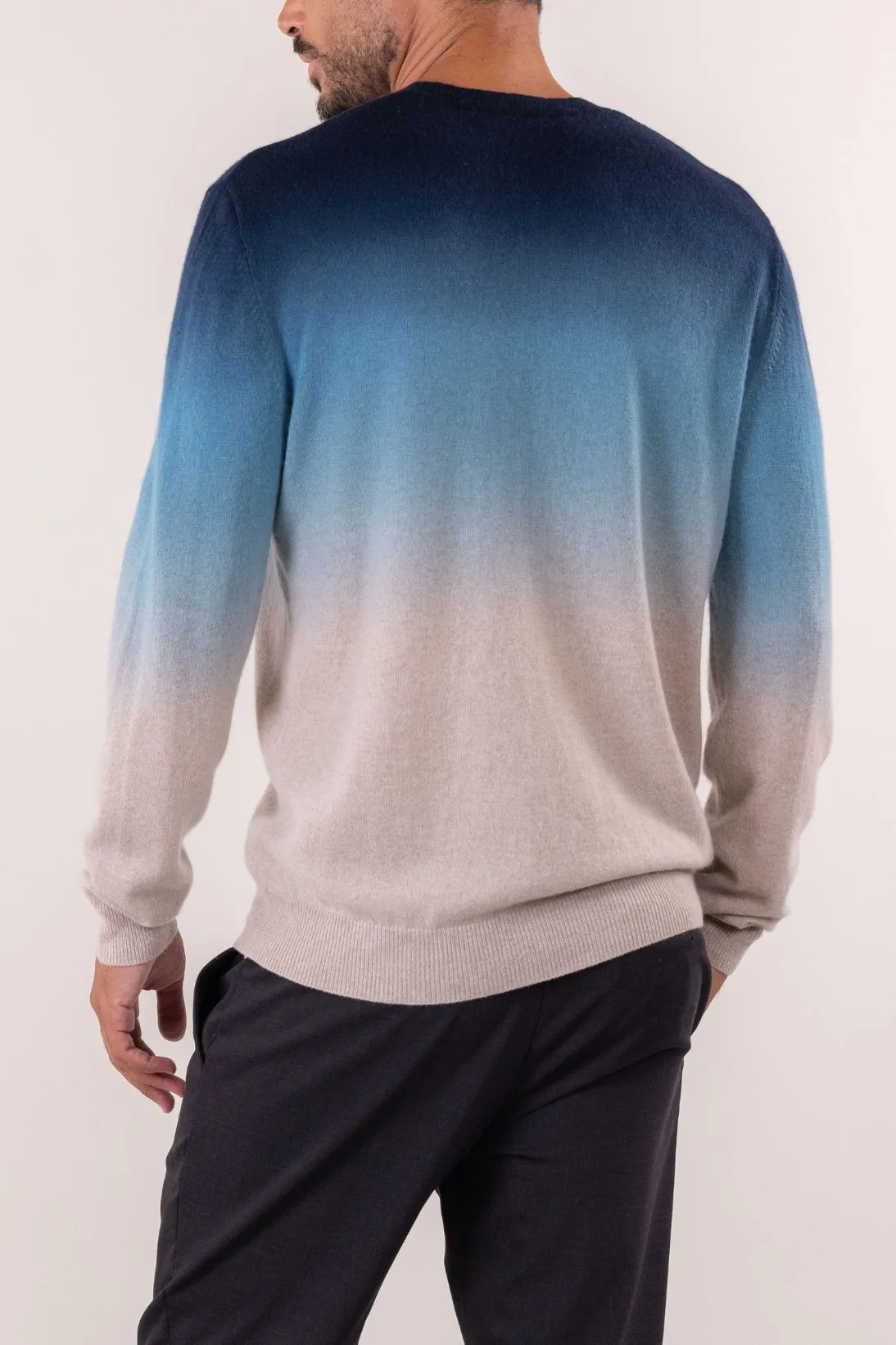 CASHMERE DIP DYE CREWNECK