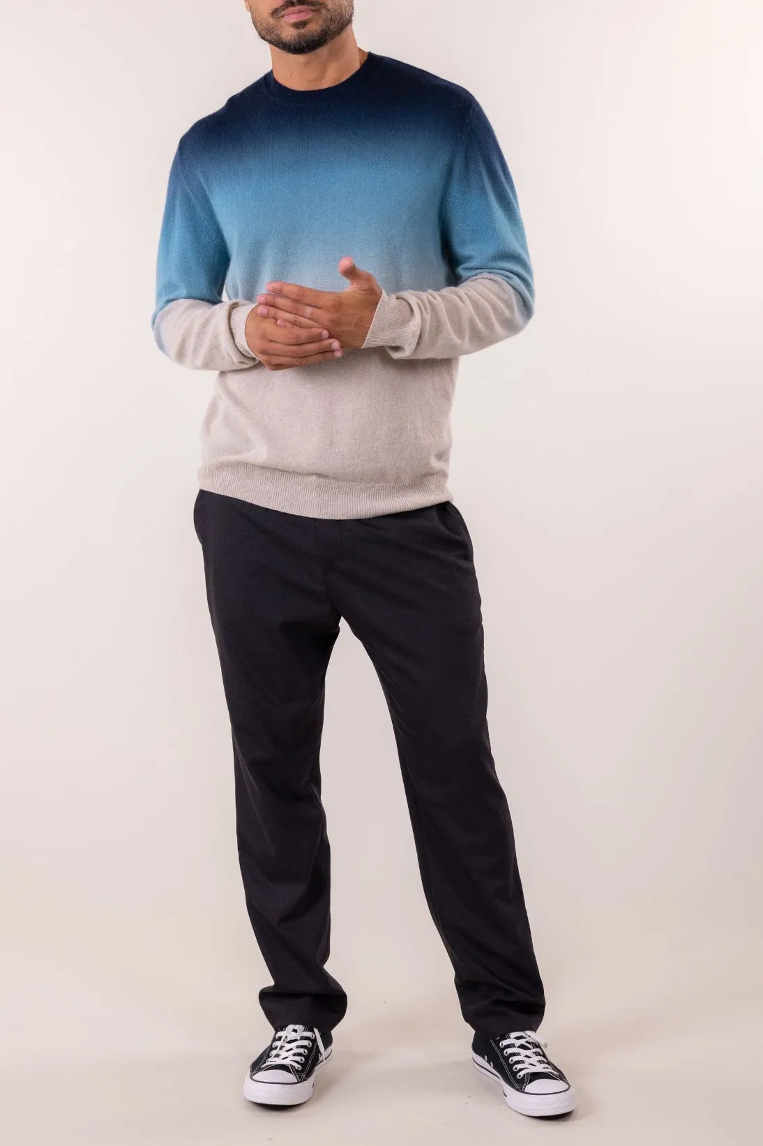 CASHMERE DIP DYE CREWNECK