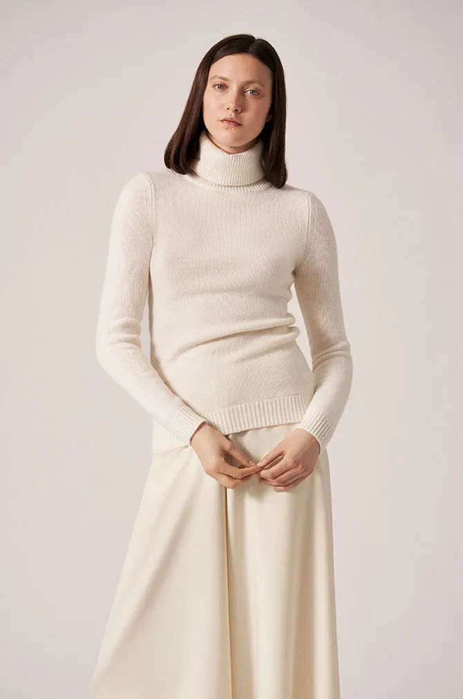 CASHMERE FOLDOVER TURTLENECK