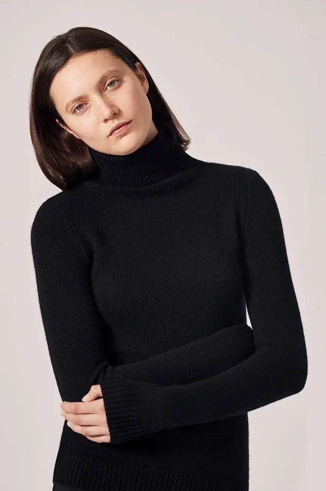 CASHMERE FOLDOVER TURTLENECK