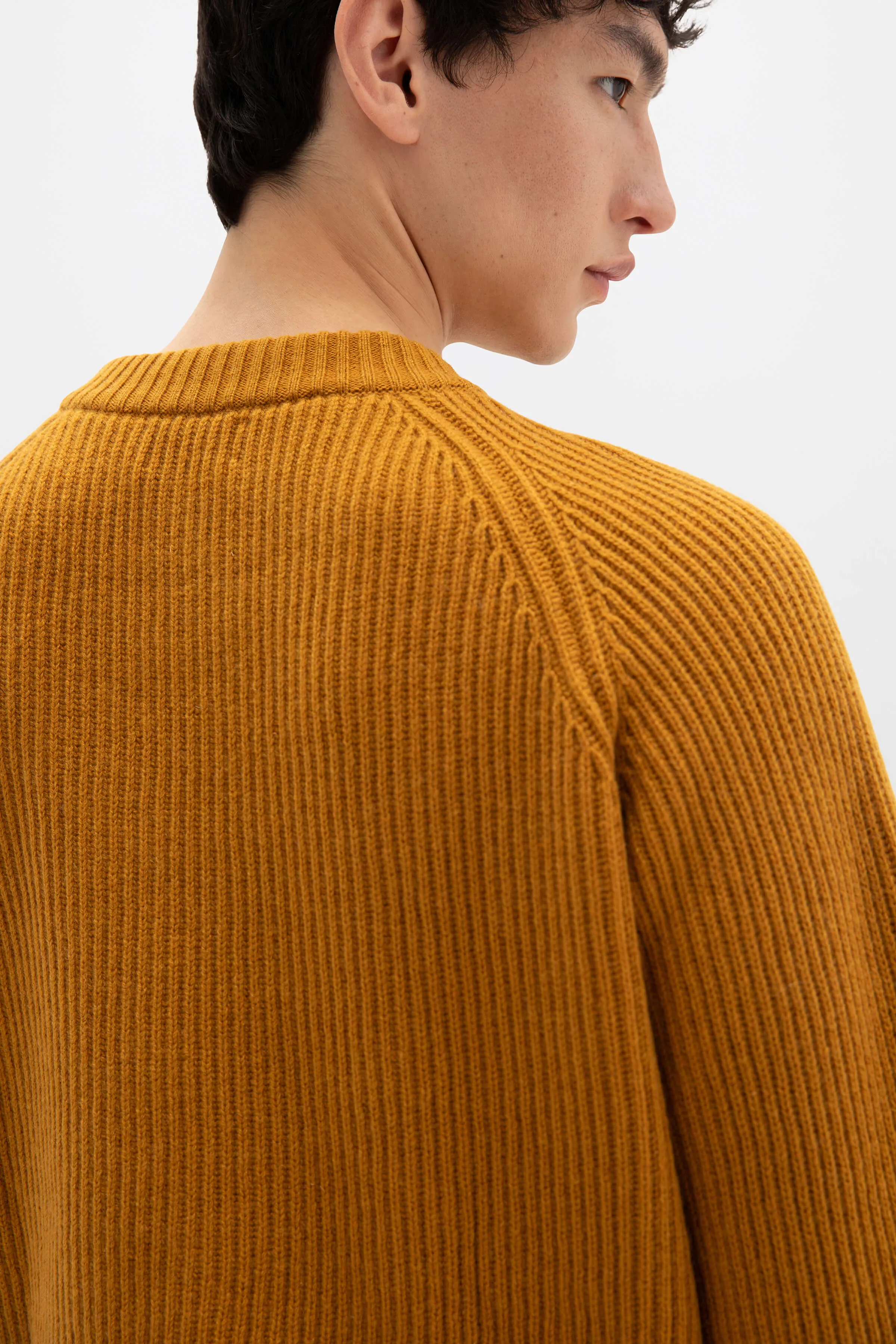 Cashmere Ribbed Crew Neck Jumper