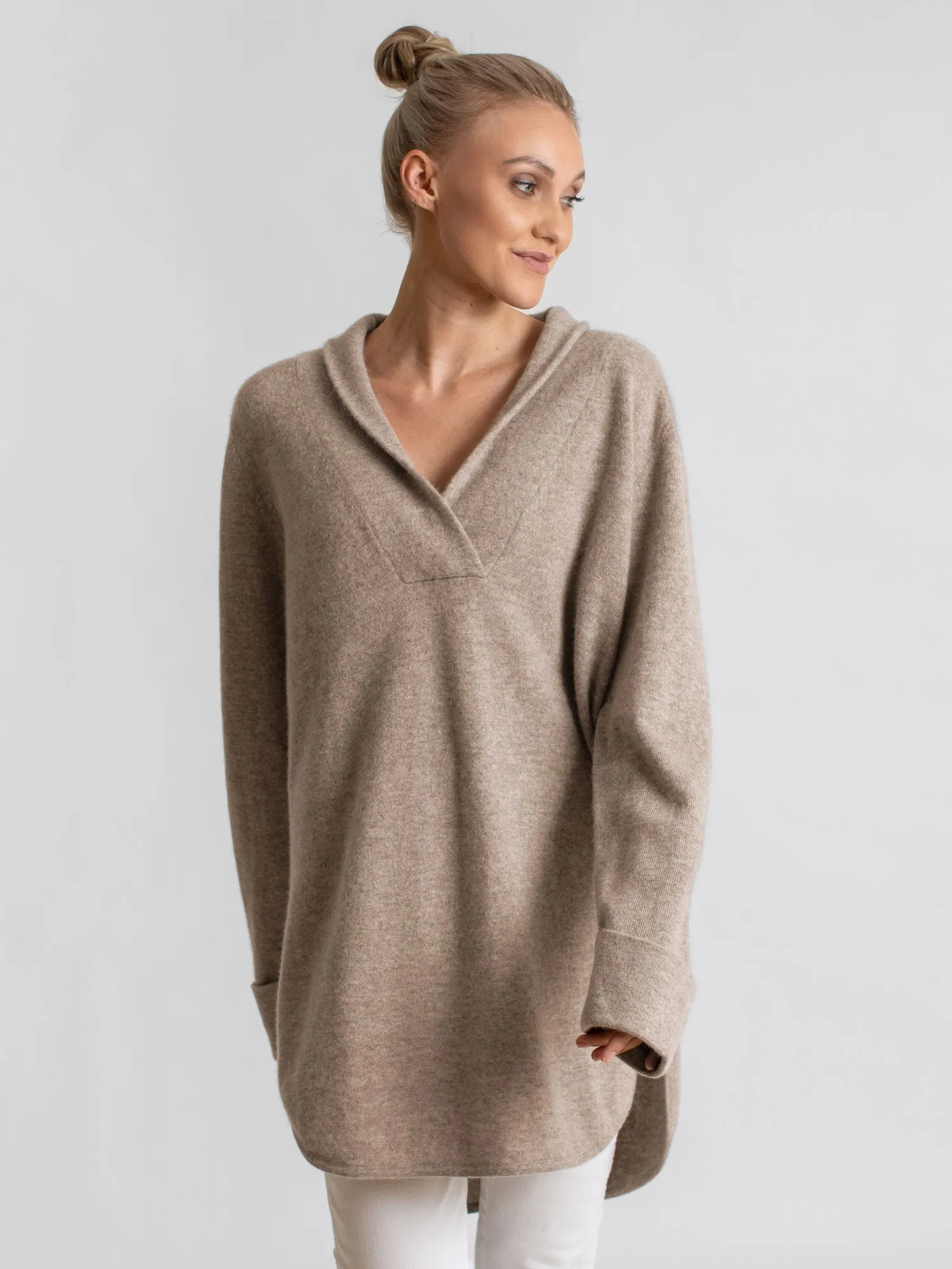 Cashmere sweater "Ida" - toast