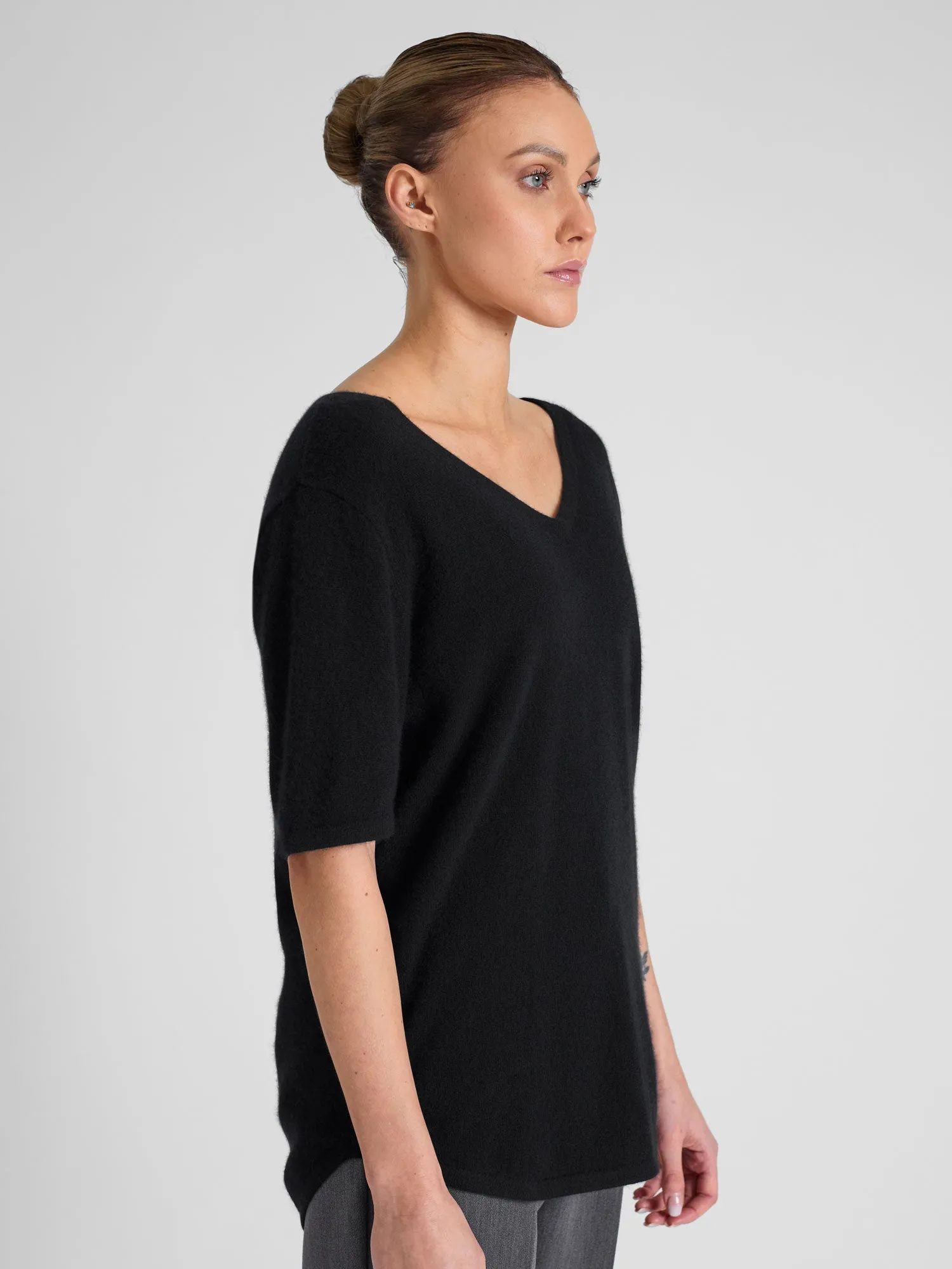 Cashmere T-shirt "Iben" - black