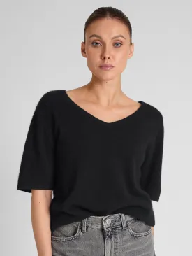 Cashmere T-shirt "Iben" - black