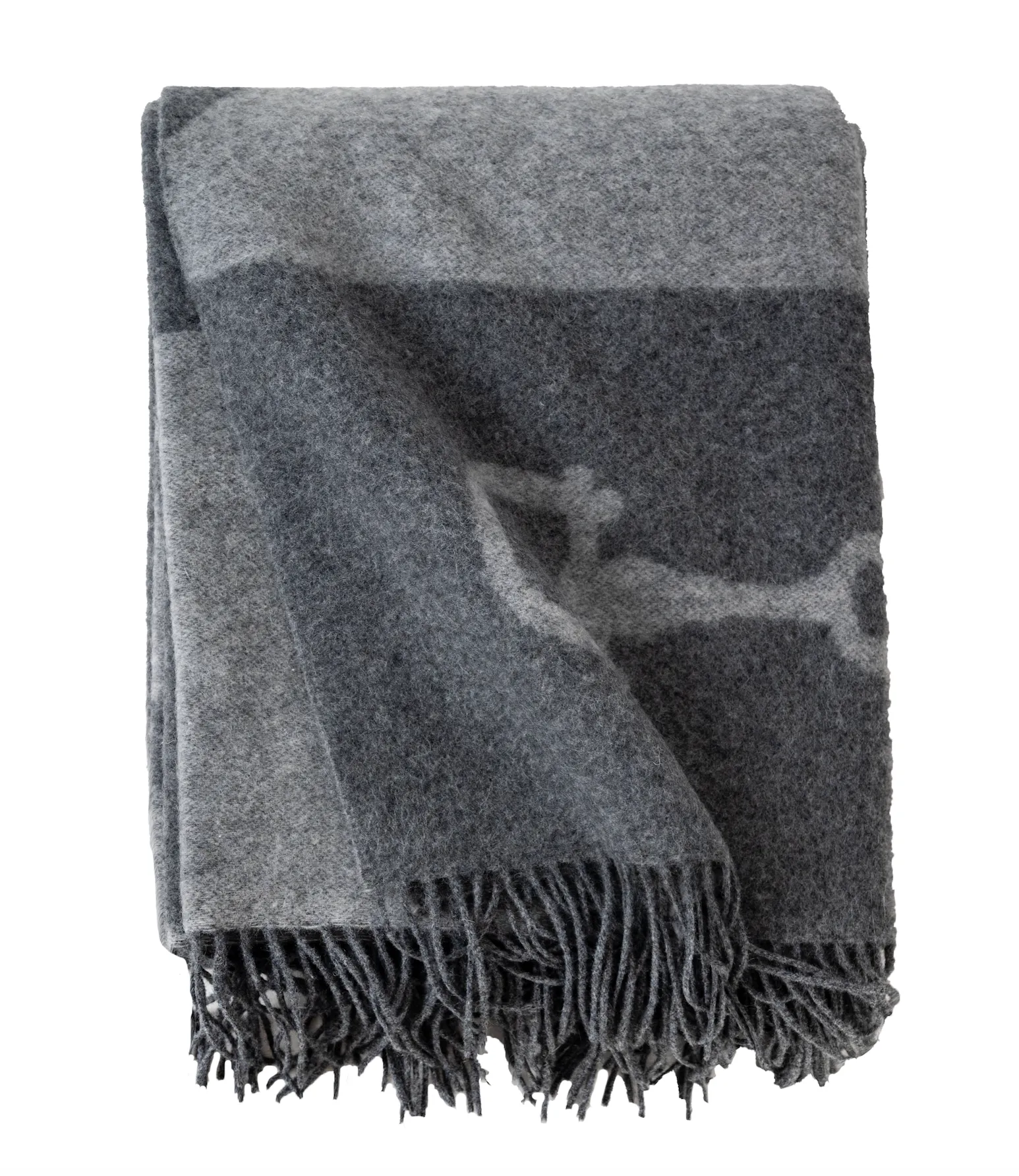 Cashmere Throw Dark grey & grey.