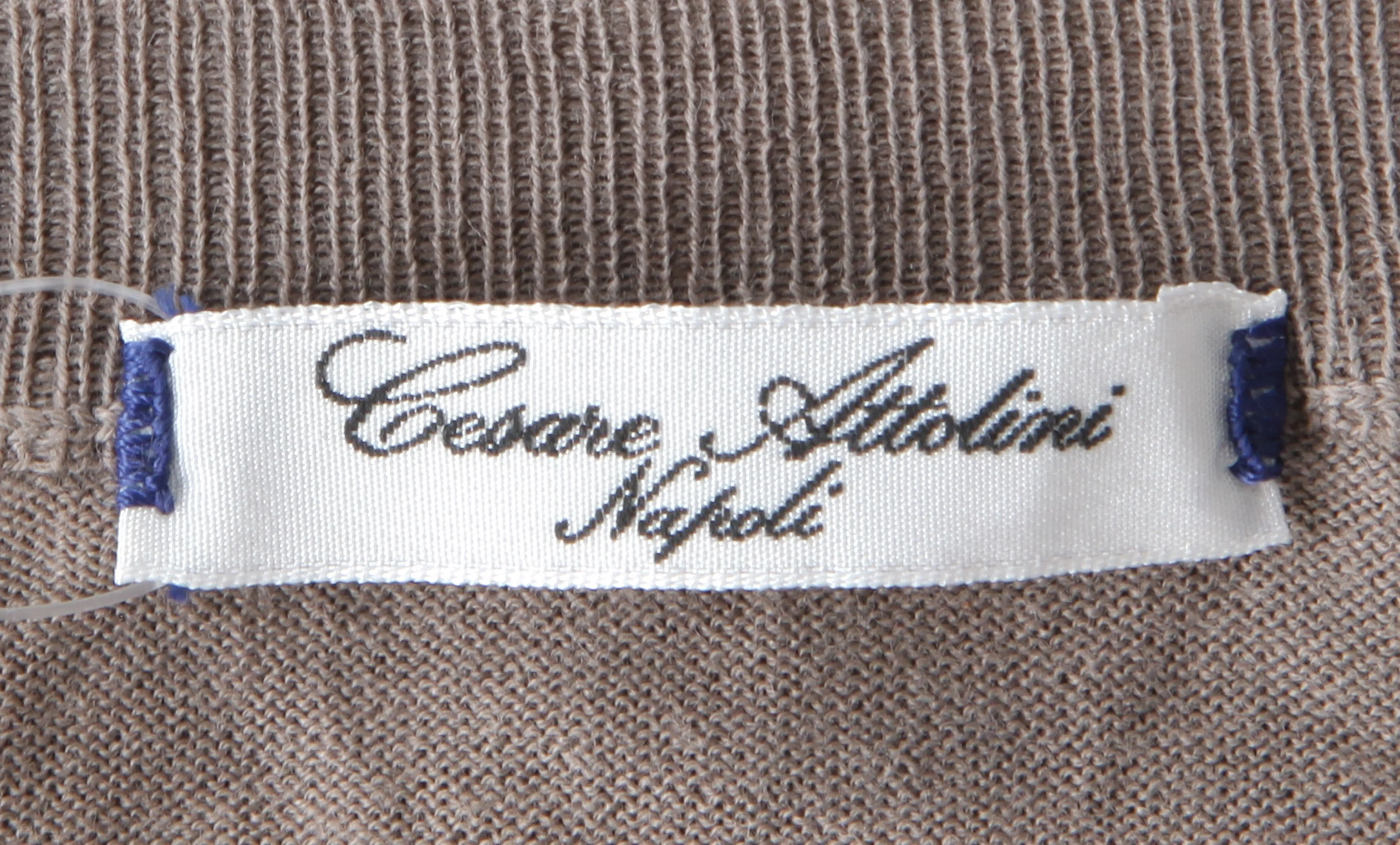 Cesare Attolini Light Brown V-Neck Sweater